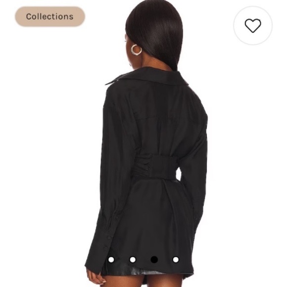 REVOLVE SILK GAUGE81 Stylish Black Wrap Top. - Picture 7 of 11